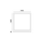 Frame 45mm for panel LED 60x60 click Kobi