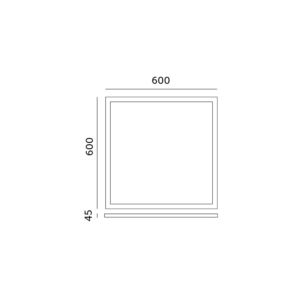 Frame 45mm for panel LED 60x60 click Kobi