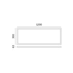Frame 63mm for panel LED 30x120 click black Kobi