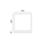 Frame 63mm for panel LED 60x60 click white Kobi