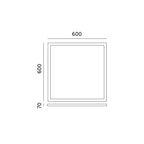 Frame 70mm for panel LED 60x60 click Kobi