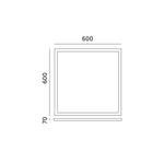 Frame 70mm for panel LED 60x60 click Kobi