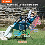 VEVOR Reclining Camping Chair, 300 lbs Load Camping Hammock Chair, Rocking Lounge Folding Chair with Cup Holder Storage Bag Headrest & Adjustable Backrest, for Camping and Other Outdoor Activities