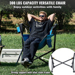 VEVOR Reclining Camping Chair, 300 lbs Load Camping Hammock Chair, Rocking Lounge Folding Chair with Cup Holder Storage Bag Headrest & Adjustable Backrest, for Camping and Other Outdoor Activities