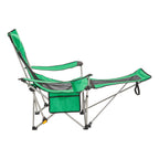 VEVOR Reclining Camping Chair, 330 lbs Portable Camping Chair, 4 Position Load Folding Camping Chair with Footrest, Cup Holder, Side Pocket and Headrest, for Camping, Fishing and Outdoor Activities