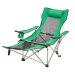 VEVOR Reclining Camping Chair, 330 lbs Portable Camping Chair, 4 Position Load Folding Camping Chair with Footrest, Cup Holder, Side Pocket and Headrest, for Camping, Fishing and Outdoor Activities