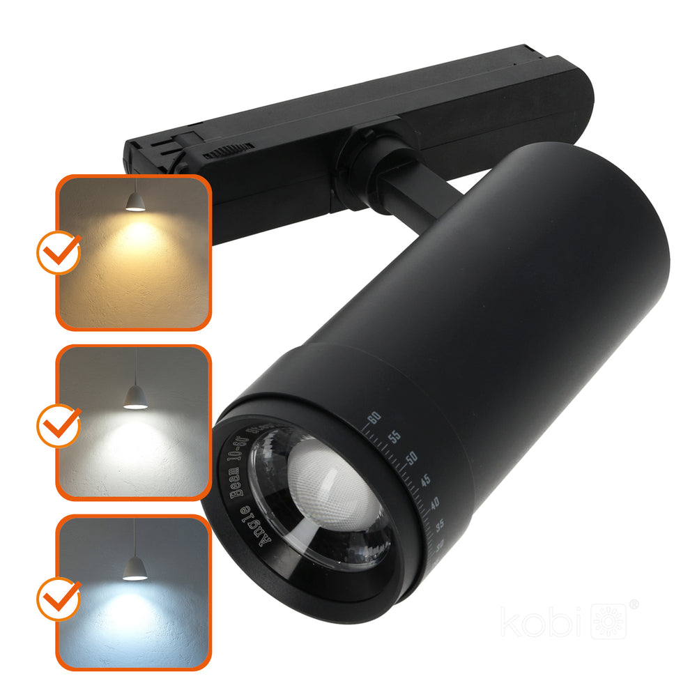 Track spotlight LED NEXTRACK VISION 20W 3CCT 30-60° black Kobi Pro
