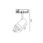 Track spotlight LED NEXTRACK VISION 30W 3CCT 30-60° white Kobi Pro