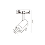 Track spotlight LED NEXTRACK VISION 30W 3CCT 30-60° white Kobi Pro
