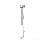 Pendant track spotlight NEXTRACK S-LINE P 1xGU10 white Kobi