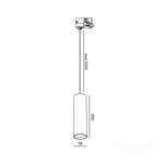 Pendant track spotlight NEXTRACK S-LINE P 1xGU10 black Kobi