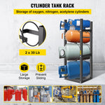 VEVOR Refrigerant Tank Rack with 2x30lb and Other 3 Saving Space Cylinder Tank Rack 35x13x14-inch Refrigerant Cylinder Rack Gas Cylinder Racks and Holders for Gas Oxygen Nitrogen Storage