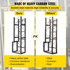 VEVOR Refrigerant Tank Rack with 1x50lb, 2x30lb and 3 Small Bottles Cylinder Tank Rack, 48.5x15x11 inch Refrigerant Cylinder Rack Gas Cylinder Racks and Holders for Gas Oxygen Nitrogen Storage