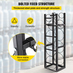 VEVOR Refrigerant Tank Rack with 3x30lb and Other 3 Saving Space, Cylinder Tank Rack 46x13x4-inch, Refrigerant Cylinder Rack Gas Cylinder Racks and Holders, for Gas Oxygen Nitrogen Storage