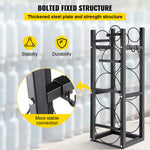 VEVOR Refrigerant Tank Rack with 2x30lb and Other 3 Saving Space Cylinder Tank Rack 35x13x14-inch Refrigerant Cylinder Rack Gas Cylinder Racks and Holders for Gas Oxygen Nitrogen Storage