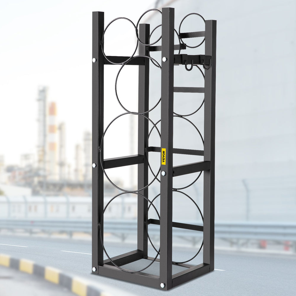 VEVOR Refrigerant Tank Rack with 2x30lb and Other 3 Saving Space Cylinder Tank Rack 35x13x14-inch Refrigerant Cylinder Rack Gas Cylinder Racks and Holders for Gas Oxygen Nitrogen Storage