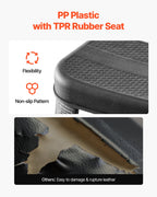 VEVOR Mechanic Stool, 300 lbs Capacity Garage Seat/Work Stool with Wheels, 360° Swivel Rolling Workshop Stool with Tool Tray and Screwdriver Rack, Heavy-Duty, for Garage, Shop & Auto Repair, Black
