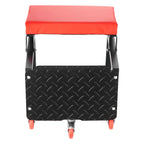 VEVOR Mechanic Stool, 300 lbs Capacity Garage Seat/Work Stool with Wheels, 360° Swivel Rolling Workshop Stool with Tool Tray, Mechanics Creeper Seat/Step Stool, for Garage, Shop & Auto Repair, Black