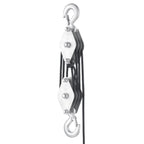 VEVOR 4400 lbs Breaking Strength 100 FT Rope Pulley Hoist, 5:1 Lifting Power Heavy Duty Pulley System with 2pcs Soft Loops, Metal Wheels Bearing Structure, Block and Tackle for Lifting Heavy Objects