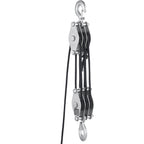 VEVOR 4400 lbs Breaking Strength 100 FT Rope Pulley Hoist, 5:1 Lifting Power Heavy Duty Pulley System with 2pcs Soft Loops, Metal Wheels Bearing Structure, Block and Tackle for Lifting Heavy Objects