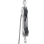 VEVOR 4400 lbs Breaking Strength 100 FT Rope Pulley Hoist, 5:1 Lifting Power Heavy Duty Pulley System with 2pcs Soft Loops, Metal Wheels Bearing Structure, Block and Tackle for Lifting Heavy Objects