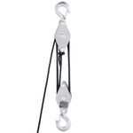 VEVOR 4400 lbs Breaking Strength 100 FT Rope Pulley Hoist, 5:1 Lifting Power Heavy Duty Pulley System with 2pcs Soft Loops, Metal Wheels Bearing Structure, Block and Tackle for Lifting Heavy Objects