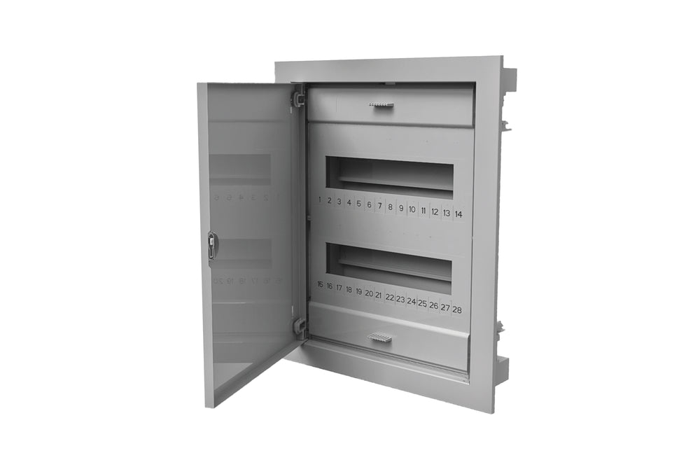 Rozdzielnica modułowa 2x12 podtynkowa RO- 2 z metalowymi drzwiami IP40 (z N+PE)