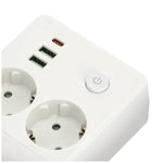 Splitter LINEA PRO FL2 2 sockets+2USB/1USB-C white Kobi