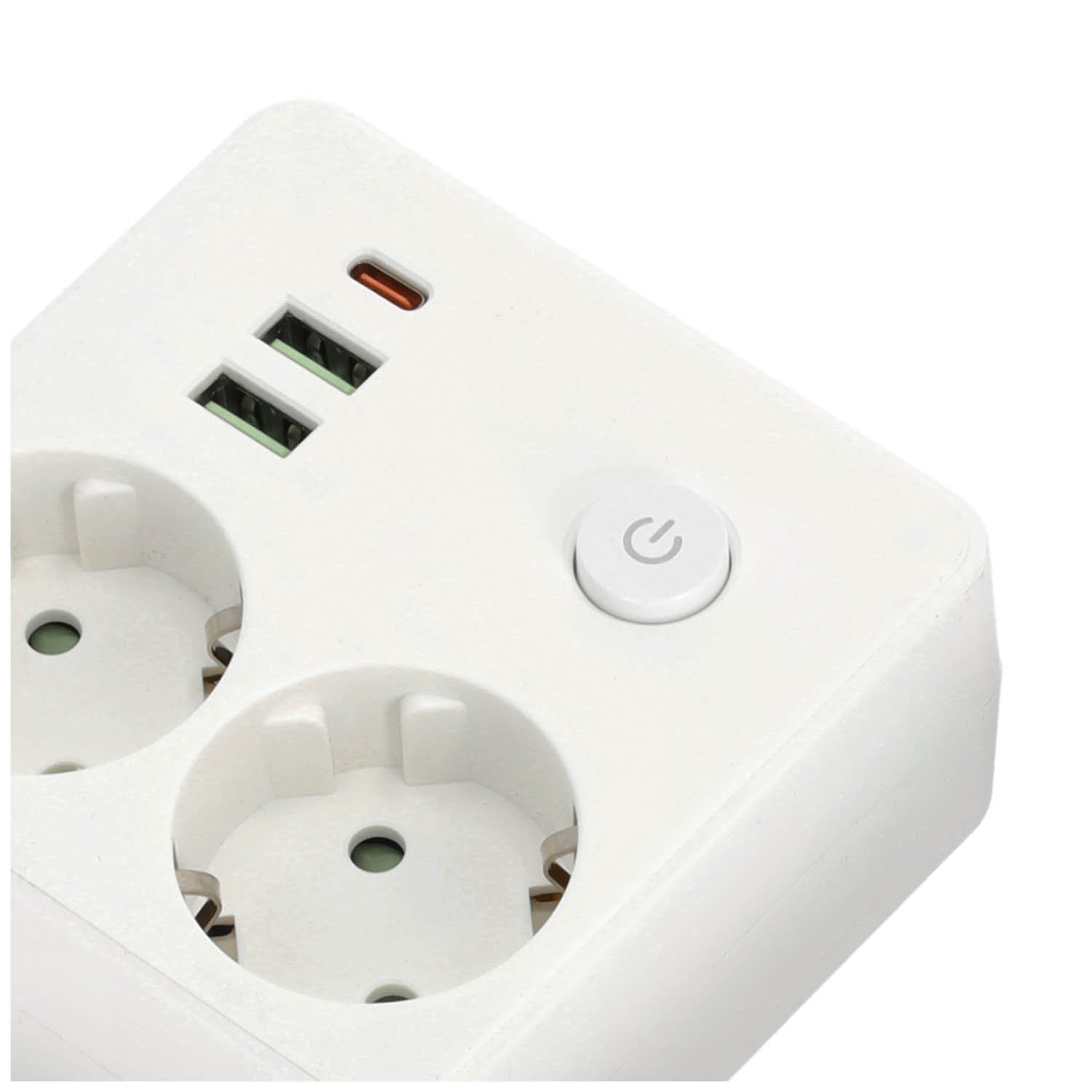 Splitter LINEA PRO FL2 2 sockets+2USB/1USB-C white Kobi