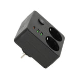 Spliter LINEA PRO FL2 2 sockets+2USB/1USB-C black Kobi