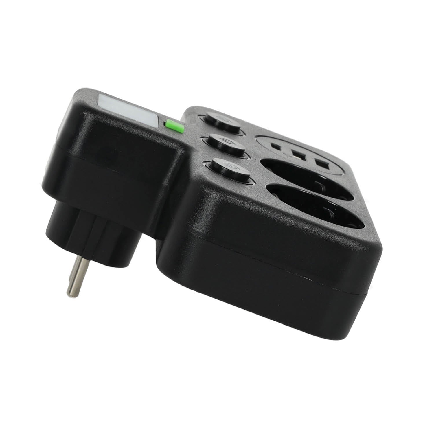 Splitter LINEA PRO FL3 2 sockets+2USB/1USB-C 4000K black Kobi