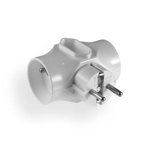 Multi-socket splitter 2s/with grounding + 1s/without grounding white Elgotech