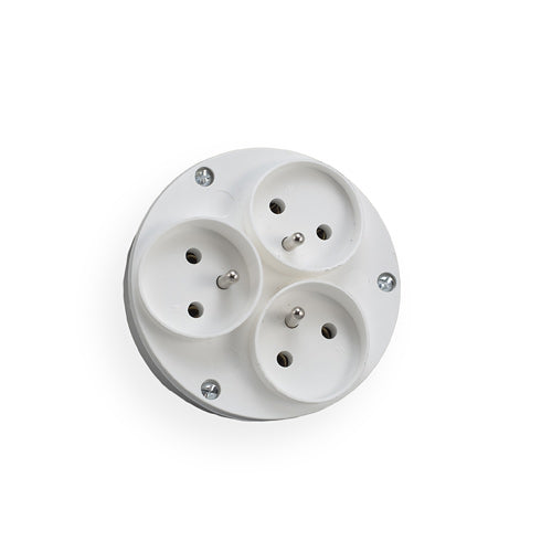 Multi-socket splitter 3s/with grounding white Elgotech