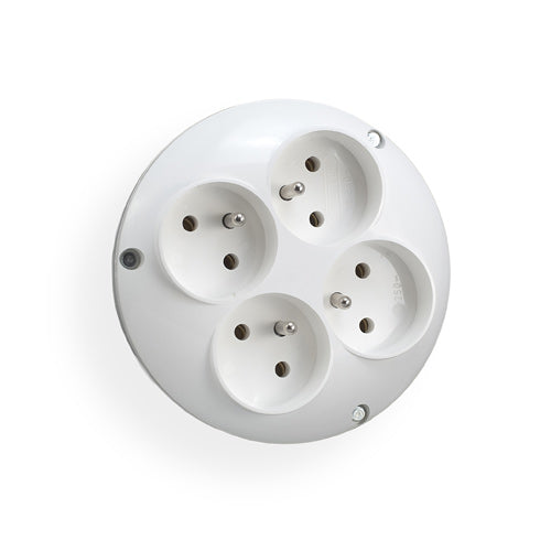 Multi-socket splitter 4s/with grounding white Elgotech