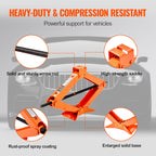 VEVOR Scissor Jack, 2.5 Ton/2500 kg Scissor Car Jack, 9.4 cm-43.4 cm Lifting Range Scissor Lift Jack with Ratcheting Handle and L-Wrench, Portable Tire Jack for Cars Trucks Sedans MPVs