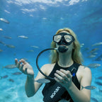 VEVOR Mini Scuba Tank, 1L Portable Diving Tank for Underwater Breathing, Reusable Lung Diving Cylinder up to 20 Minutes Dive Time, Emergency Rescue Pony Bottle with Backpack & Goggles for Snorkeling
