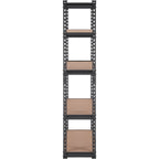 VEVOR Storage Shelving Unit, 5-Tier Adjustable, 2000 lbs Capacity, Heavy Duty Garage Shelves Metal Organizer Utility Rack, Black, 30" L x 12" W x 60" H for Kitchen Pantry Basement Bathroom Laundry
