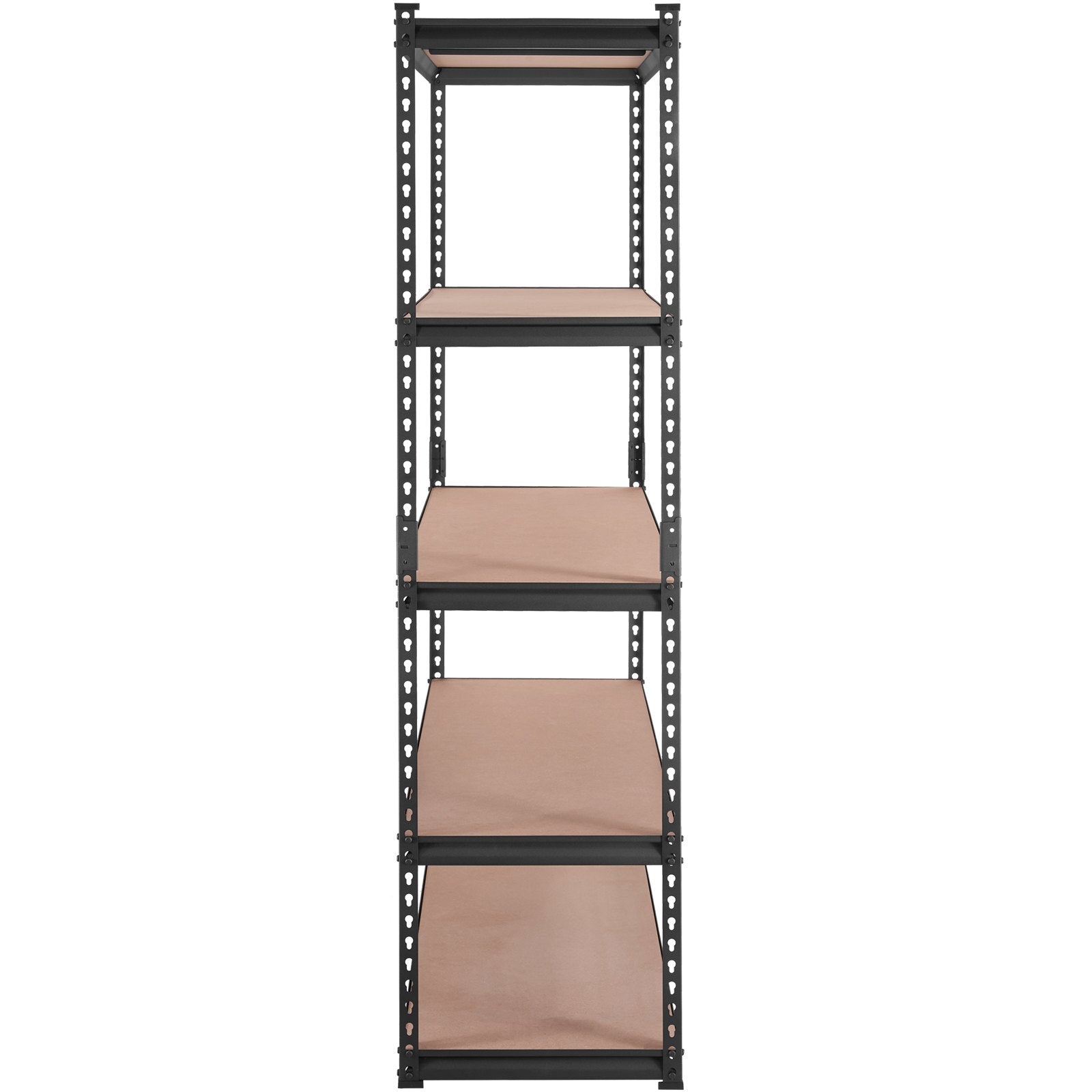 VEVOR Storage Shelving Unit, 5-Tier Adjustable, 2000 lbs Capacity, Heavy Duty Garage Shelves Metal Organizer Utility Rack, Black, 18" D x 48" W x 72" H for Kitchen Pantry Basement Bathroom Laundry