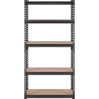 VEVOR Storage Shelving Unit, 5-Tier Adjustable, 2000 lbs Capacity, Heavy Duty Garage Shelves Metal Organizer Utility Rack, Black, 30" L x 12" W x 60" H for Kitchen Pantry Basement Bathroom Laundry