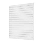 VEVOR Slat Wall Paneling, 4 x 4 ft, PVC Garage Slatwall with Modular Design, White Slat Wall Easy-to-Install Adjustable Slatwall Panel with Coupling Structure & DIY Cutting, Fits for Storage & Display