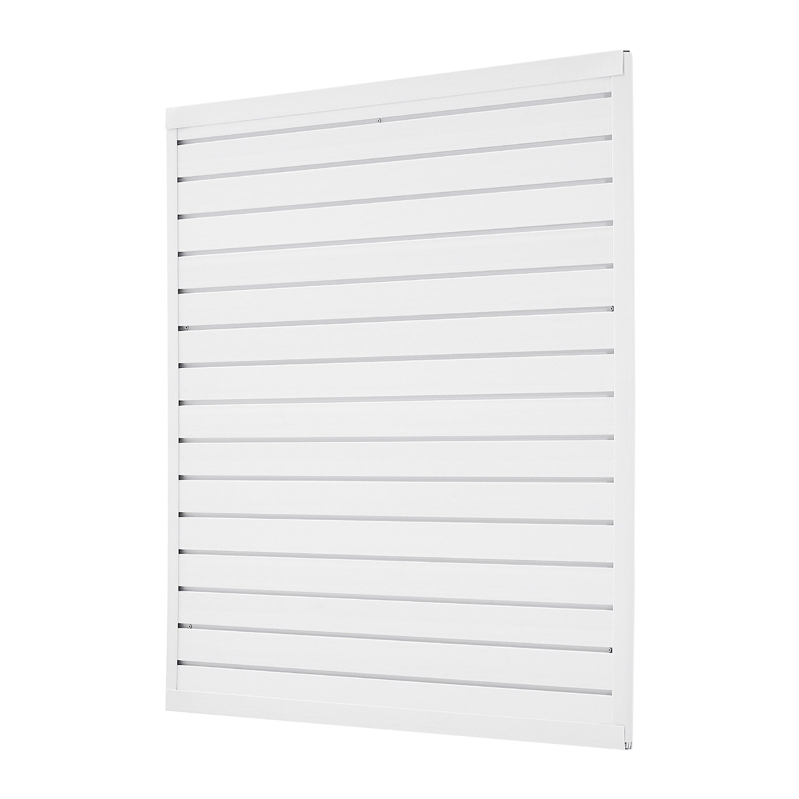 VEVOR Slat Wall Paneling, 4 x 4 ft, PVC Garage Slatwall with Modular Design, White Slat Wall Easy-to-Install Adjustable Slatwall Panel with Coupling Structure & DIY Cutting, Fits for Storage & Display