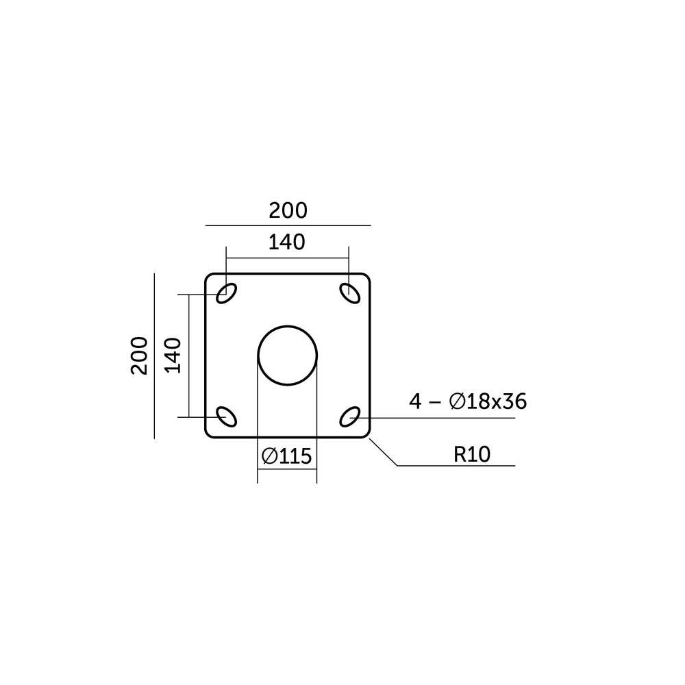Pole BASE SV 3m Fi 60mm grey Kobi