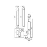 Pole BASE SV 3m Fi 60mm grey Kobi