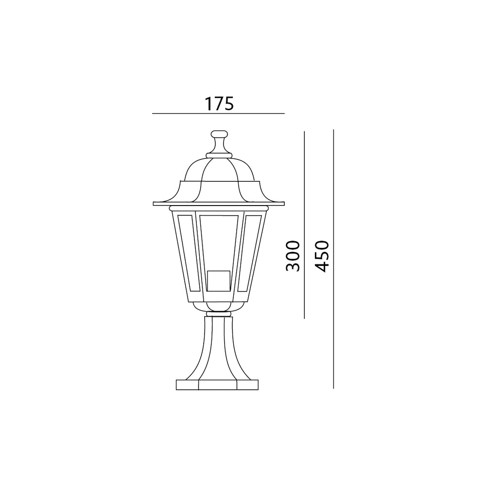 Bollard lamp LO4104 1xE27 IP44 gold Kobi