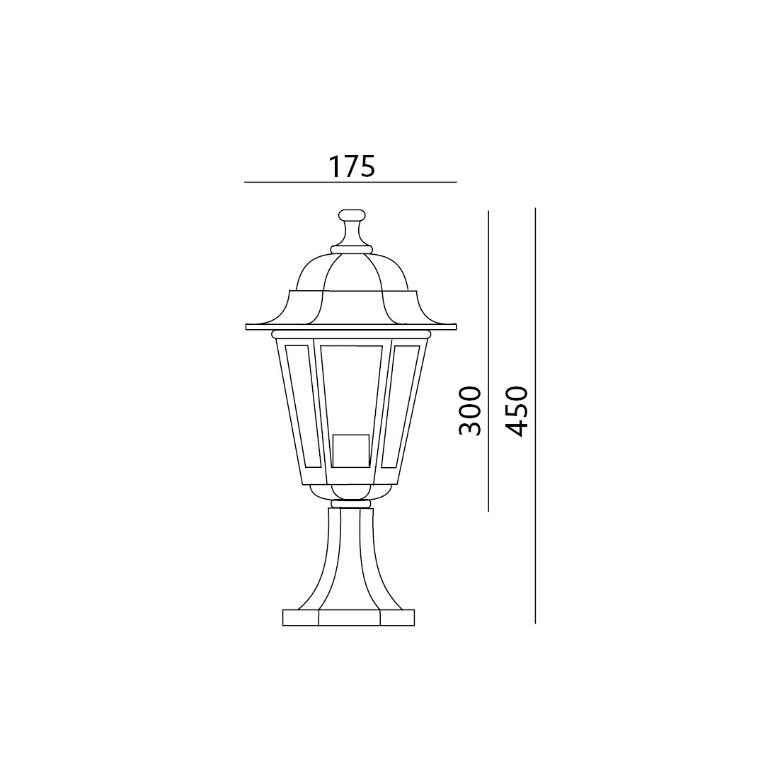 Bollard lamp LO4104 1xE27 IP44 gold Kobi