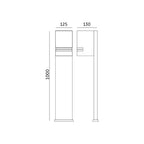 Bollard lamp QUAZAR 12 1xGU10 IP44 black Kobi