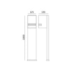 Bollard lamp QUAZAR 12 1xGU10 IP44 black Kobi