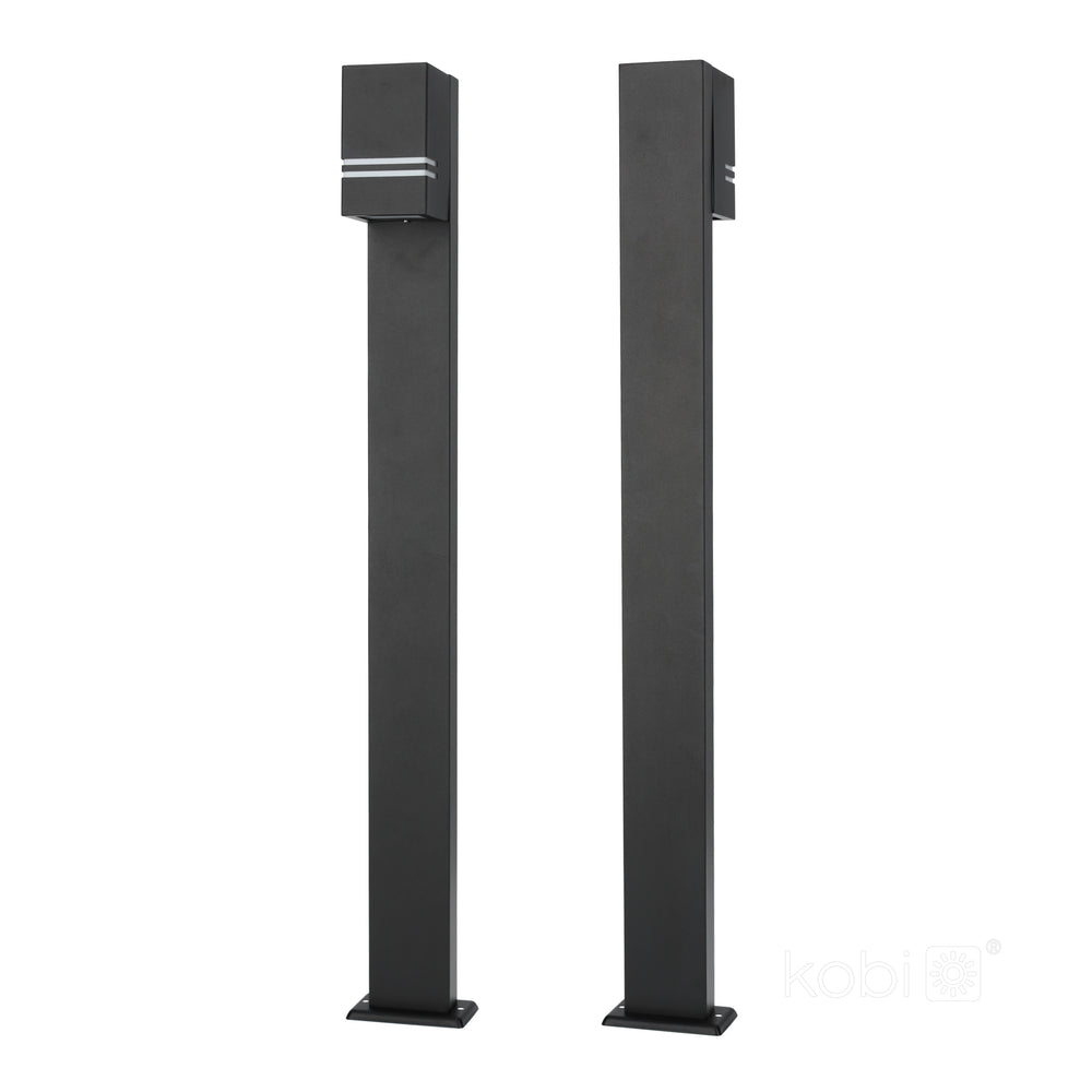 Bollard lamp QUAZAR 12 1xGU10 IP44 black Kobi