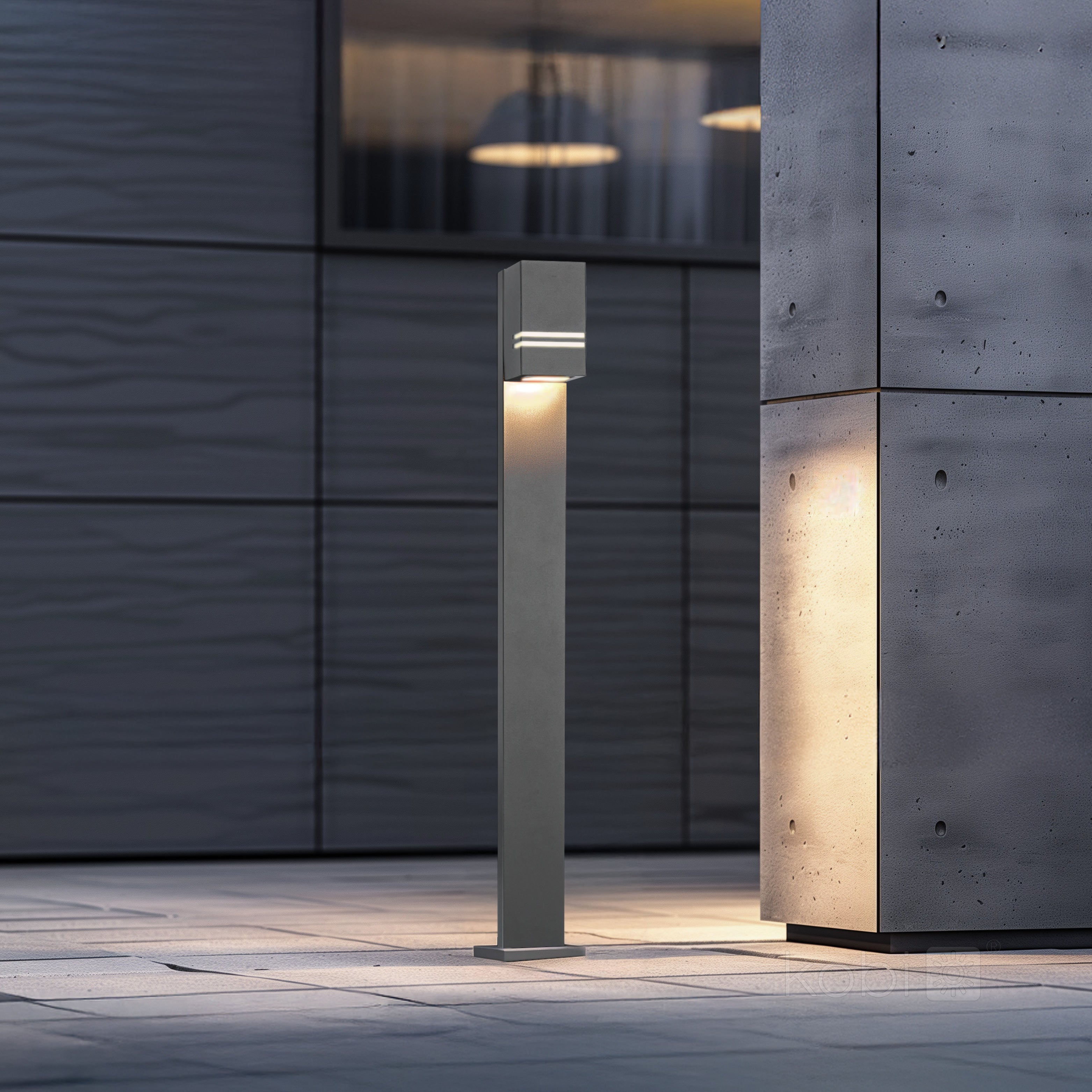 Bollard lamp QUAZAR 12 1xGU10 IP44 grey Kobi