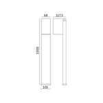 Bollard lamp QUAZAR 15S 1xGU10 IP44 grey Kobi
